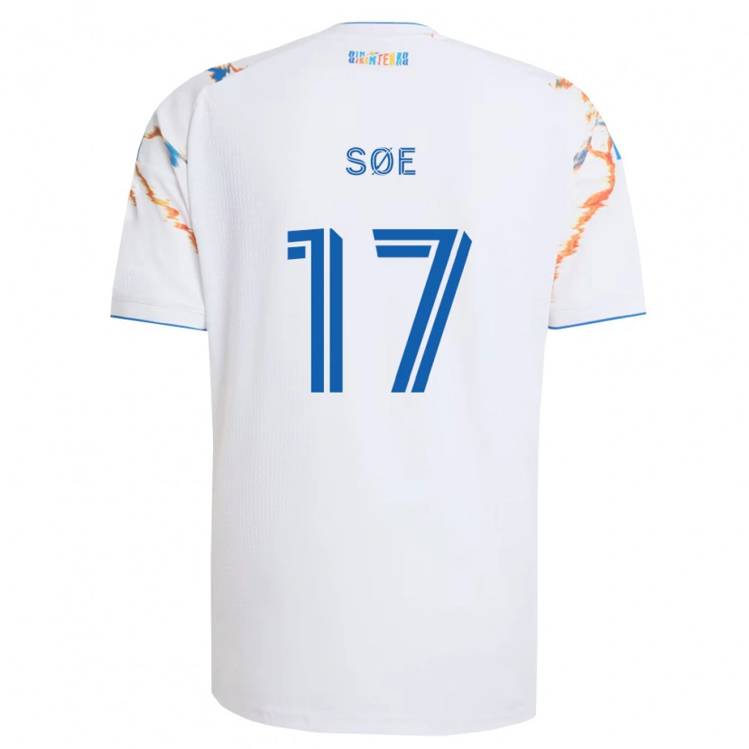 Danxen Pánské Osvald Søe #17 Bílá Oranžová Modrá Daleko Hráčské Dresy 2026/27 Dres