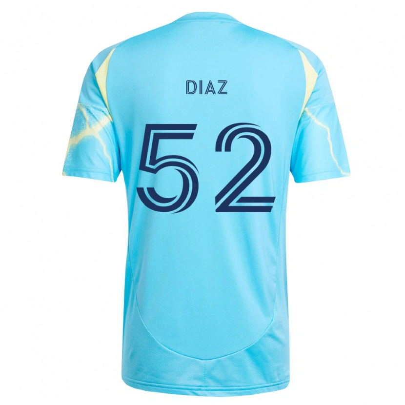 Danxen Pánské Samuel Diaz #52 Světle Modrá Černá Světle Žlutá Daleko Hráčské Dresy 2026/27 Dres