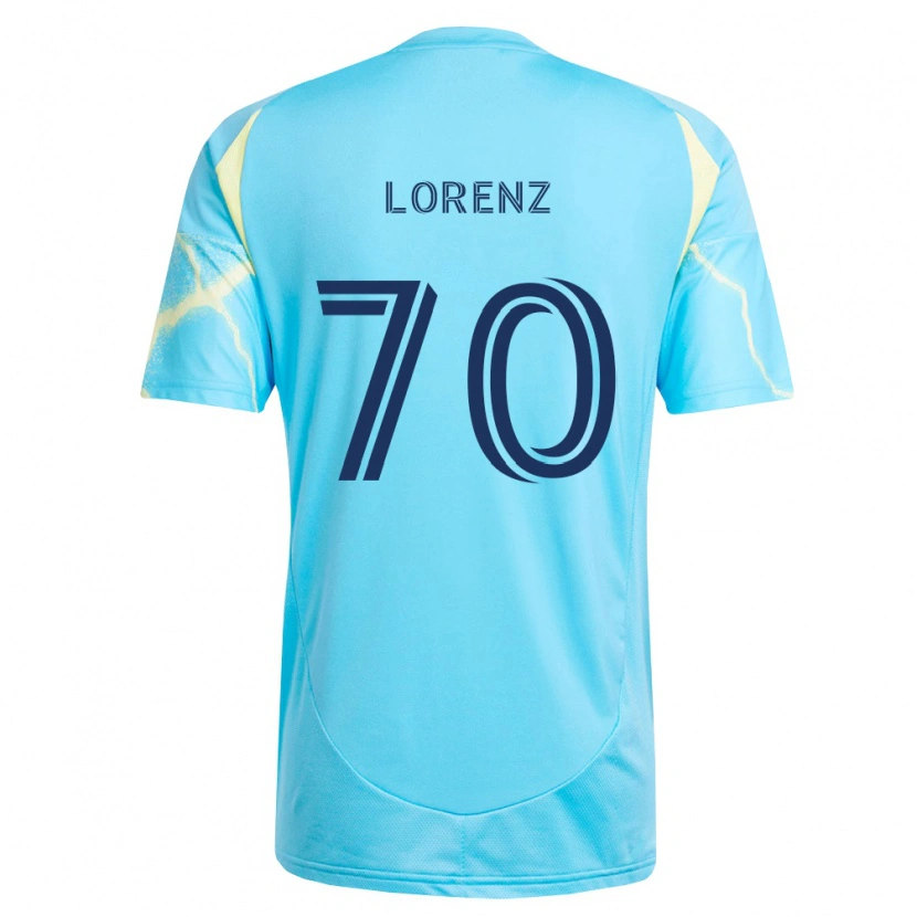 Danxen Pánské Charli Lorenz #70 Světle Modrá Černá Světle Žlutá Daleko Hráčské Dresy 2026/27 Dres