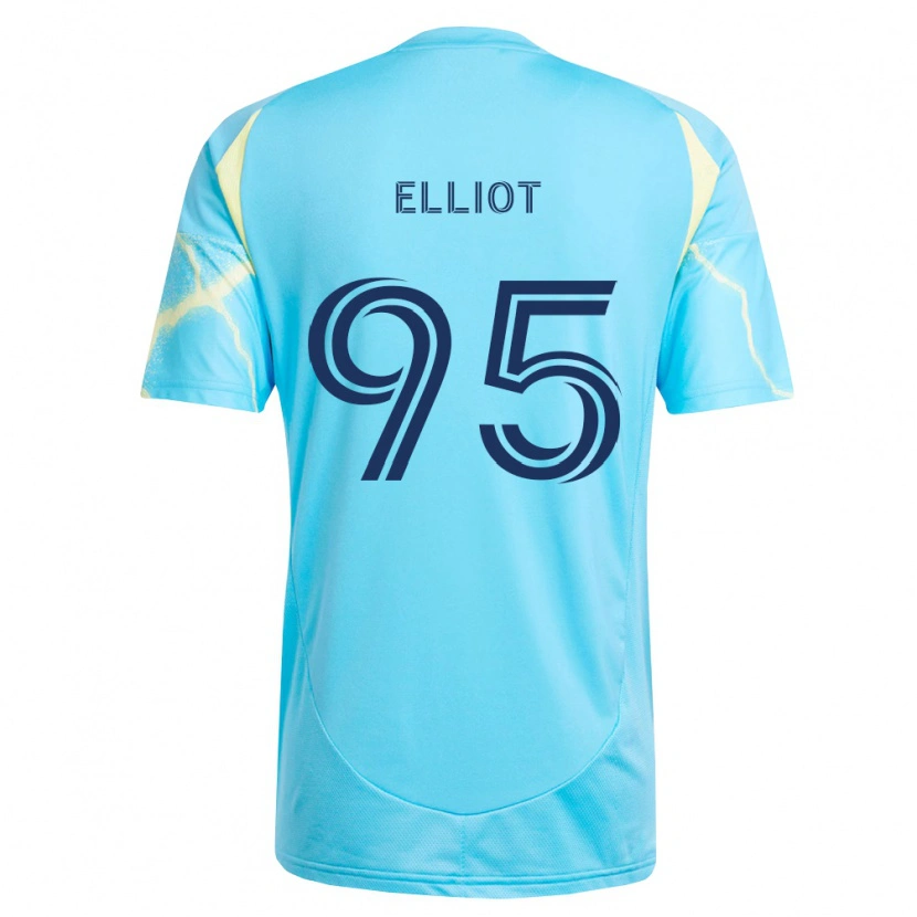 Danxen Pánské Daniel Elliot #95 Světle Modrá Černá Světle Žlutá Daleko Hráčské Dresy 2026/27 Dres