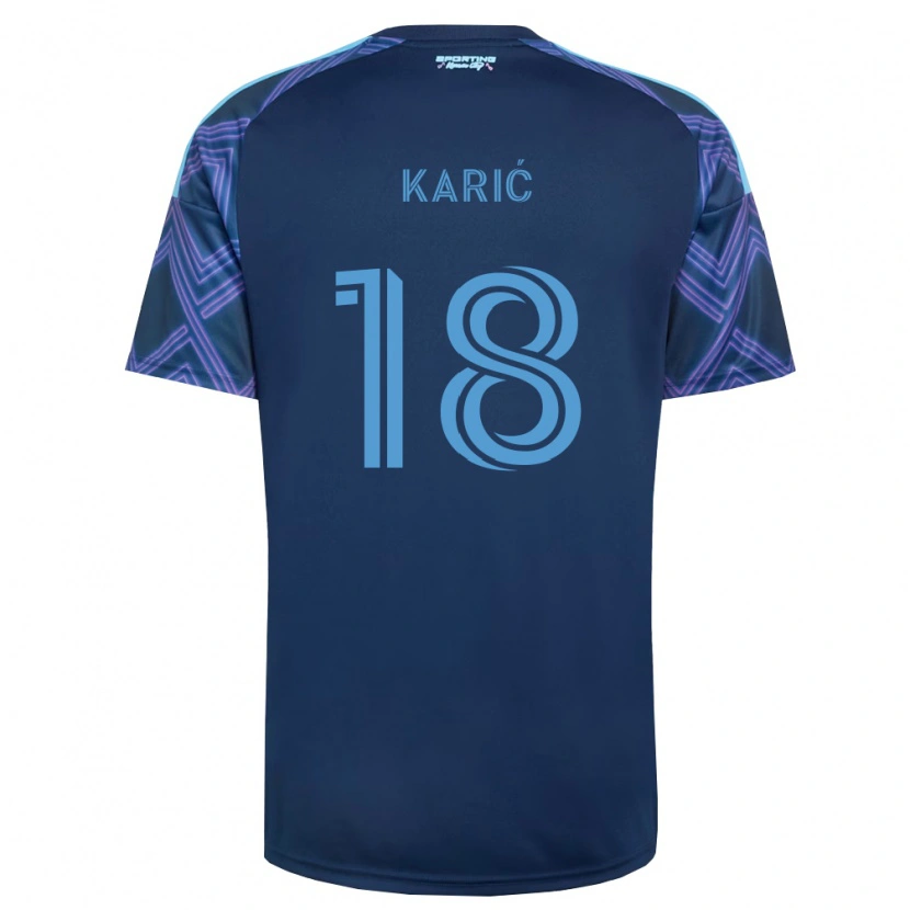 Danxen Pánské Emir Karić #18 Královsky Modrá Fialová Daleko Hráčské Dresy 2026/27 Dres