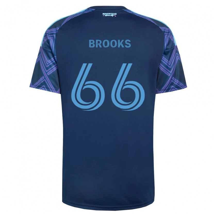 Danxen Pánské Edson Brooks #66 Královsky Modrá Fialová Daleko Hráčské Dresy 2026/27 Dres
