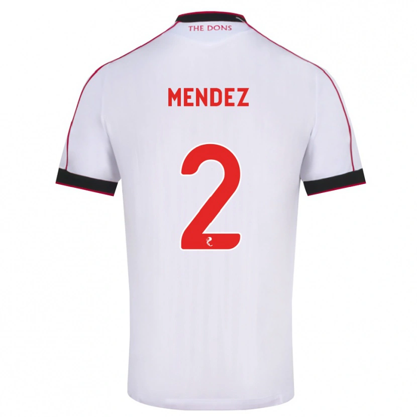 Danxen Pánské Alix Mendez #2 Černá Červená Bílá Daleko Hráčské Dresy 2026/27 Dres