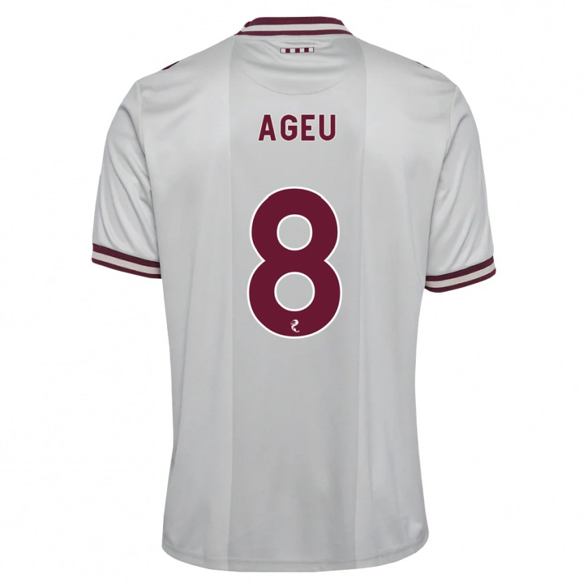 Danxen Pánské Eduardo Ageu Almeida Santos #8 Bílá Purpurová Daleko Hráčské Dresy 2026/27 Dres