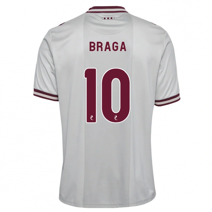 Danxen Pánské Cláudio Braga #10 Bílá Purpurová Daleko Hráčské Dresy 2026/27 Dres