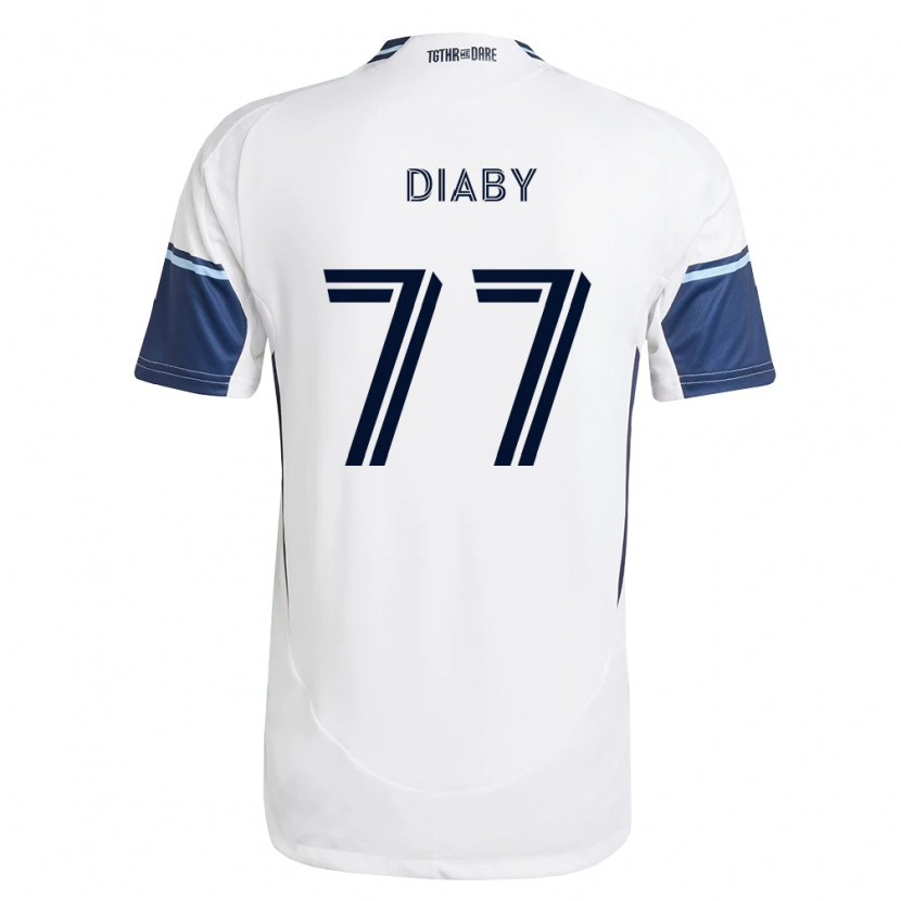 Danxen Pánské Yadaly Diaby #77 Bílá Královsky Modrá Domů Hráčské Dresy 2026/27 Dres