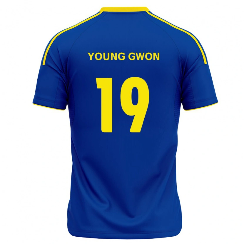Danxen Dámské Young-Gwon Kim #19 Královsky Modrá Žlutá Domů Hráčské Dresy 2026/27 Dres