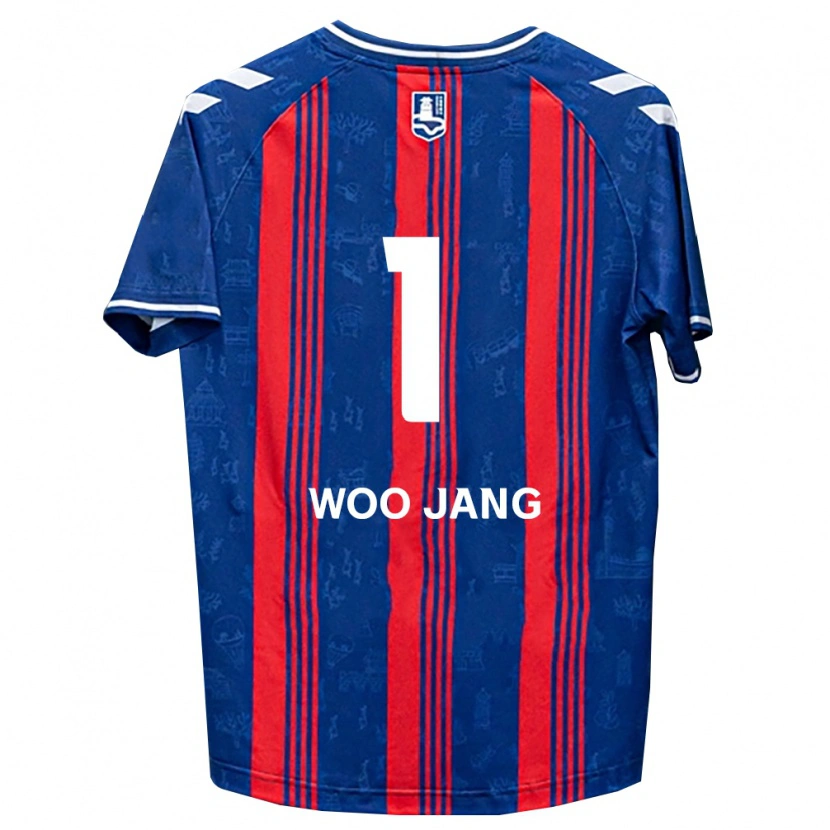 Danxen Dámské Woo-Jang Jo #1 Modrá Červená Bílá Domů Hráčské Dresy 2026/27 Dres