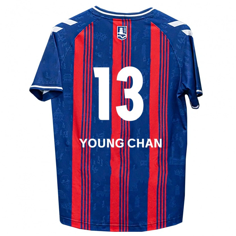 Danxen Dámské Young-Chan Ham #13 Modrá Červená Bílá Domů Hráčské Dresy 2026/27 Dres