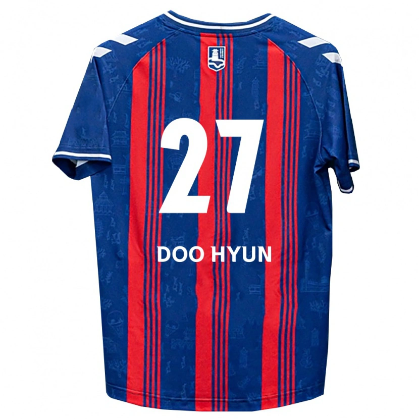Danxen Dámské Doo-Hyun Jung #27 Modrá Červená Bílá Domů Hráčské Dresy 2026/27 Dres