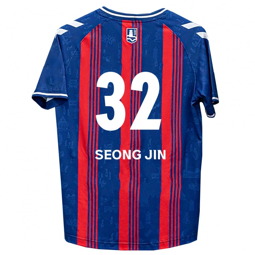 Danxen Dámské Seong-Jin Park #32 Modrá Červená Bílá Domů Hráčské Dresy 2026/27 Dres