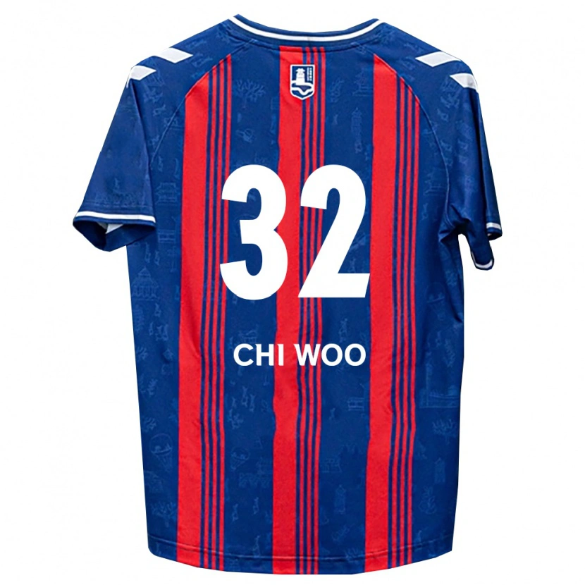 Danxen Dámské Chi-Woo An #32 Modrá Červená Bílá Domů Hráčské Dresy 2026/27 Dres