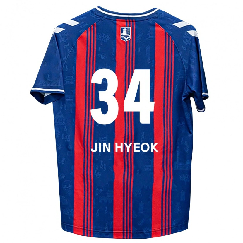 Danxen Dámské Jin-Hyeok Choi #34 Modrá Červená Bílá Domů Hráčské Dresy 2026/27 Dres