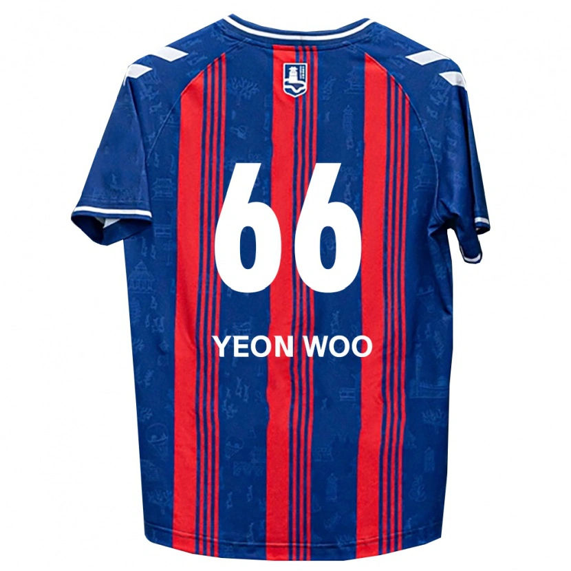 Danxen Dámské Yeon-Woo Jang #66 Modrá Červená Bílá Domů Hráčské Dresy 2026/27 Dres