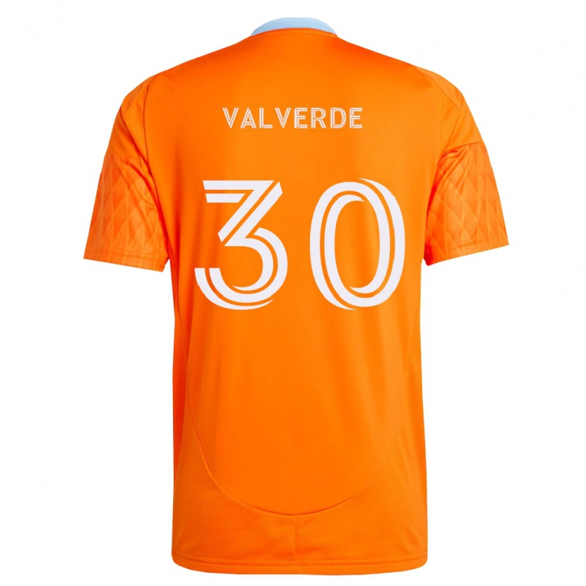 Danxen Dámské Jefferson Valverde #30 Oranžová Bílá Domů Hráčské Dresy 2026/27 Dres