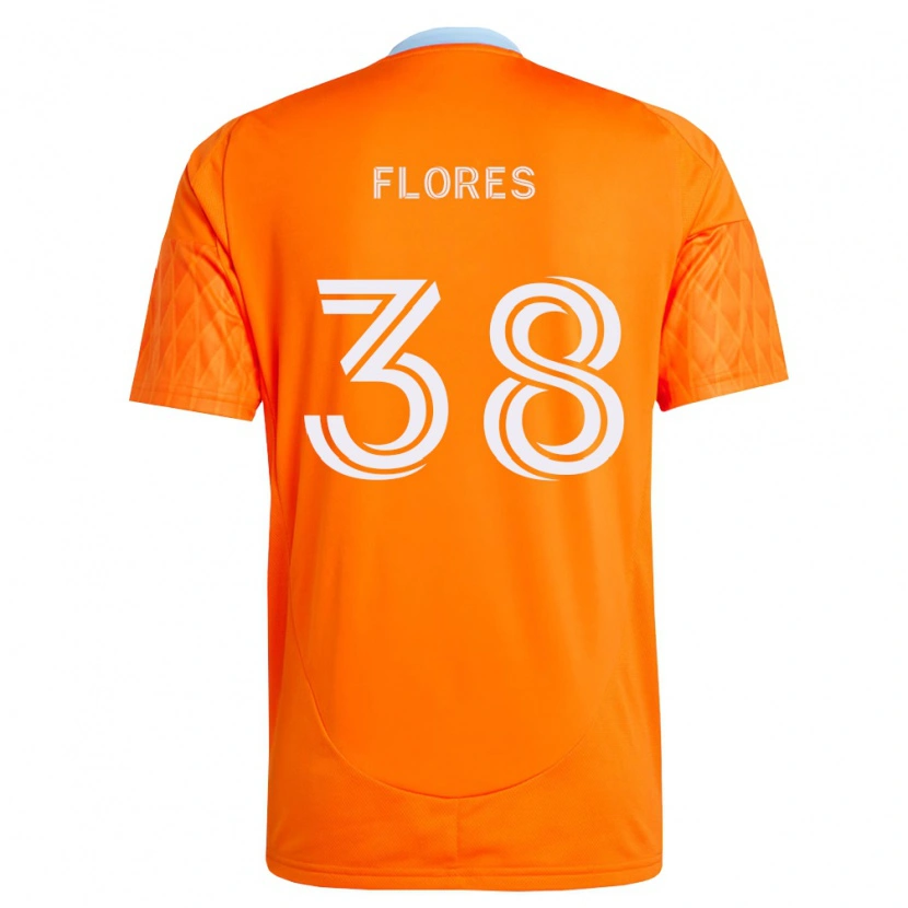 Danxen Dámské Omar Flores #38 Oranžová Bílá Domů Hráčské Dresy 2026/27 Dres