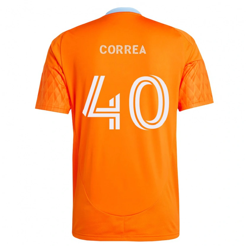 Danxen Dámské Enrique Correa #40 Oranžová Bílá Domů Hráčské Dresy 2026/27 Dres