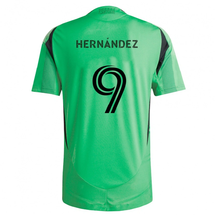 Danxen Dámské Lucas Hernández #9 Smaragdově Zelená Černá Domů Hráčské Dresy 2026/27 Dres