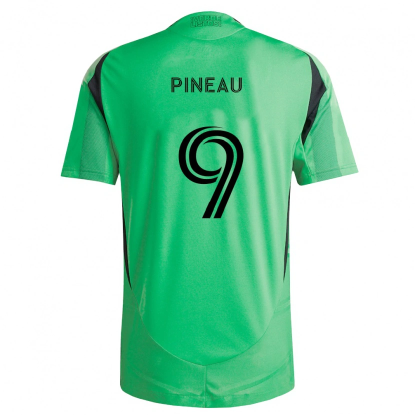 Danxen Dámské Sebastien Pineau #9 Smaragdově Zelená Černá Domů Hráčské Dresy 2026/27 Dres