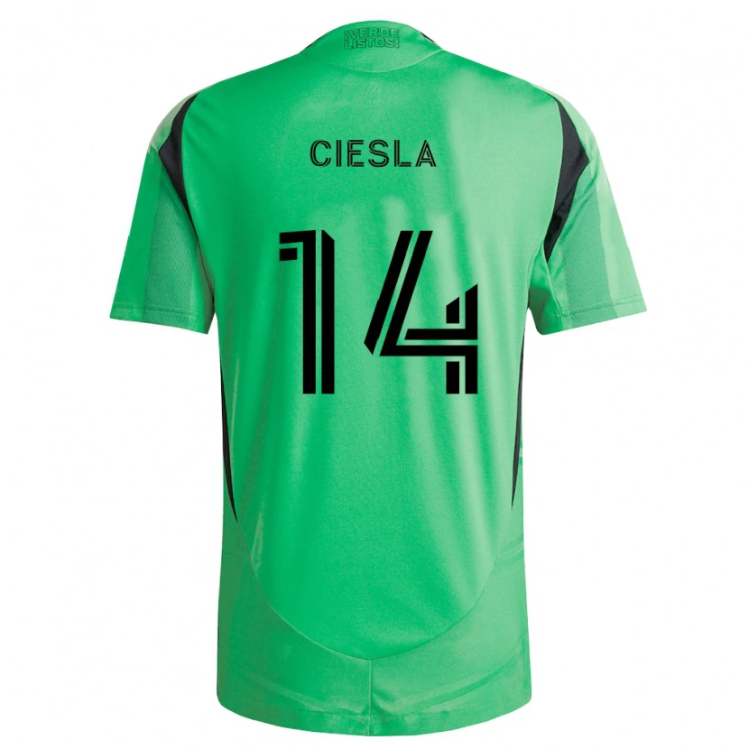 Danxen Dámské Daniel Ciesla #14 Smaragdově Zelená Černá Domů Hráčské Dresy 2026/27 Dres