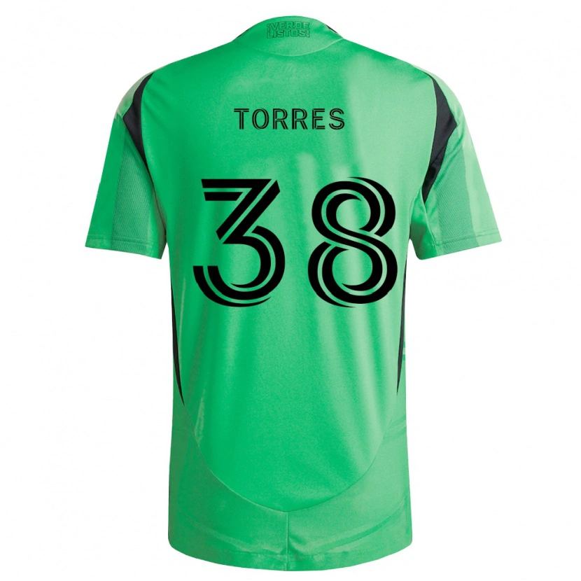 Danxen Dámské Ervin Torres #38 Smaragdově Zelená Černá Domů Hráčské Dresy 2026/27 Dres