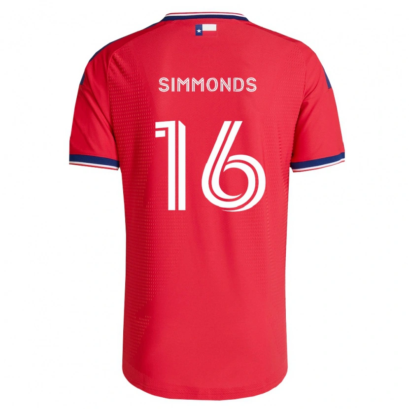 Danxen Dámské Nicholas Simmonds #16 Červená Modrá Bílá Domů Hráčské Dresy 2026/27 Dres
