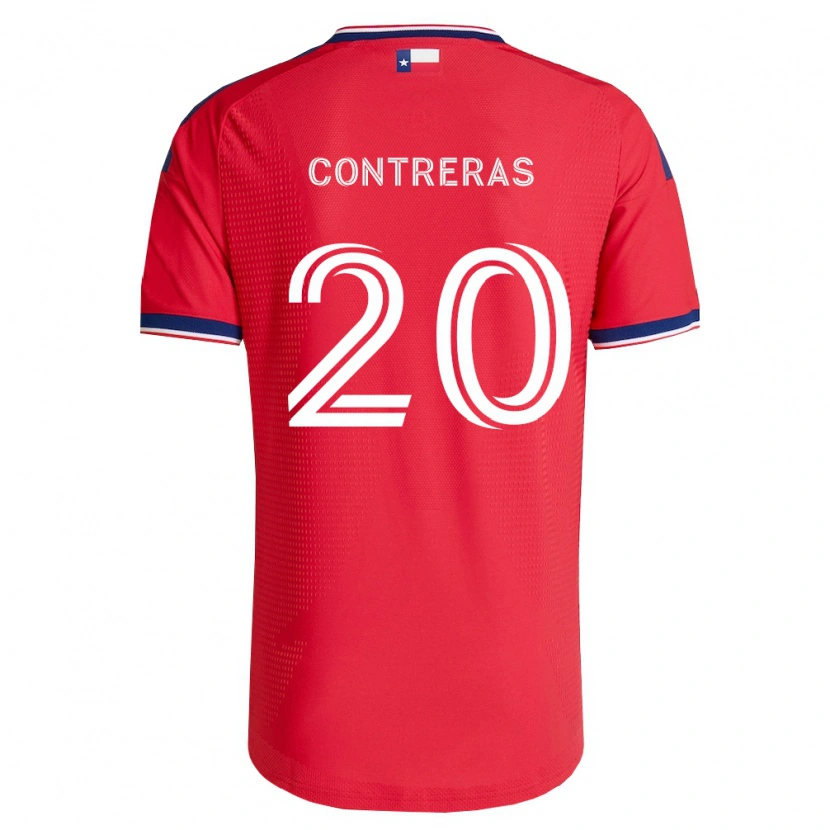 Danxen Dámské Jaidyn Contreras #20 Červená Modrá Bílá Domů Hráčské Dresy 2026/27 Dres