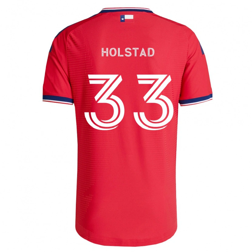 Danxen Dámské Clay Holstad #33 Červená Modrá Bílá Domů Hráčské Dresy 2026/27 Dres