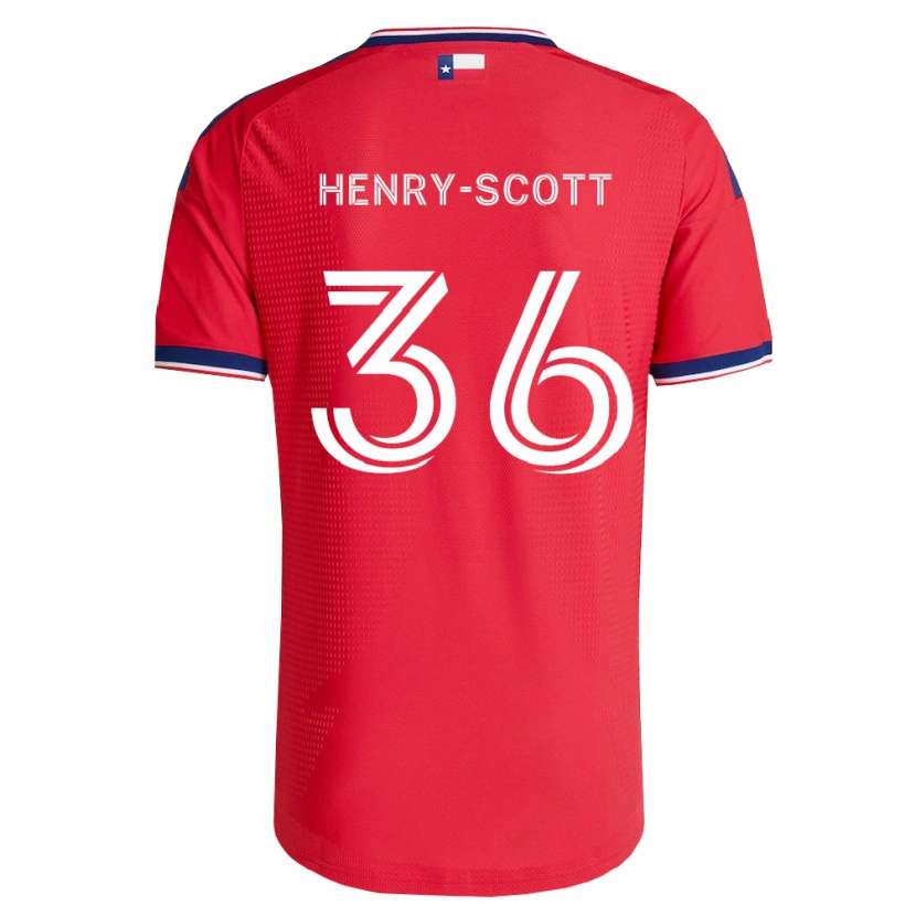 Danxen Dámské Malik Henry-Scott #36 Červená Modrá Bílá Domů Hráčské Dresy 2026/27 Dres