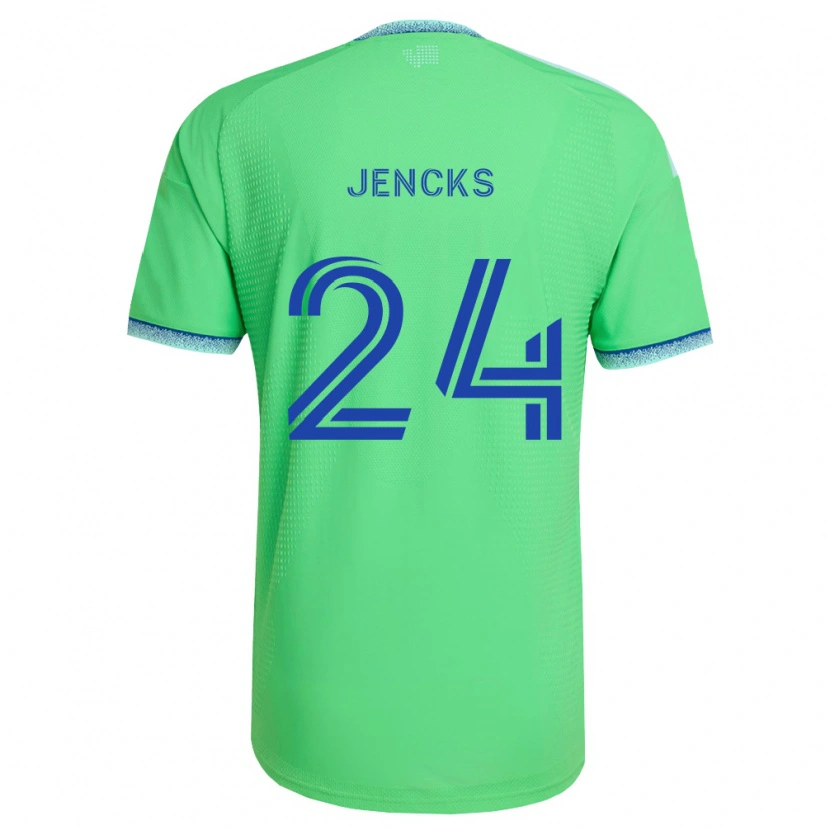 Danxen Dámské India Jencks #24 Zelená Světle Modrá Domů Hráčské Dresy 2026/27 Dres
