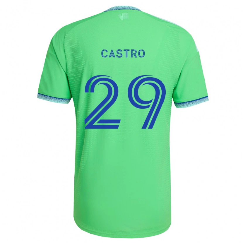 Danxen Dámské Jacob Castro #29 Zelená Světle Modrá Domů Hráčské Dresy 2026/27 Dres