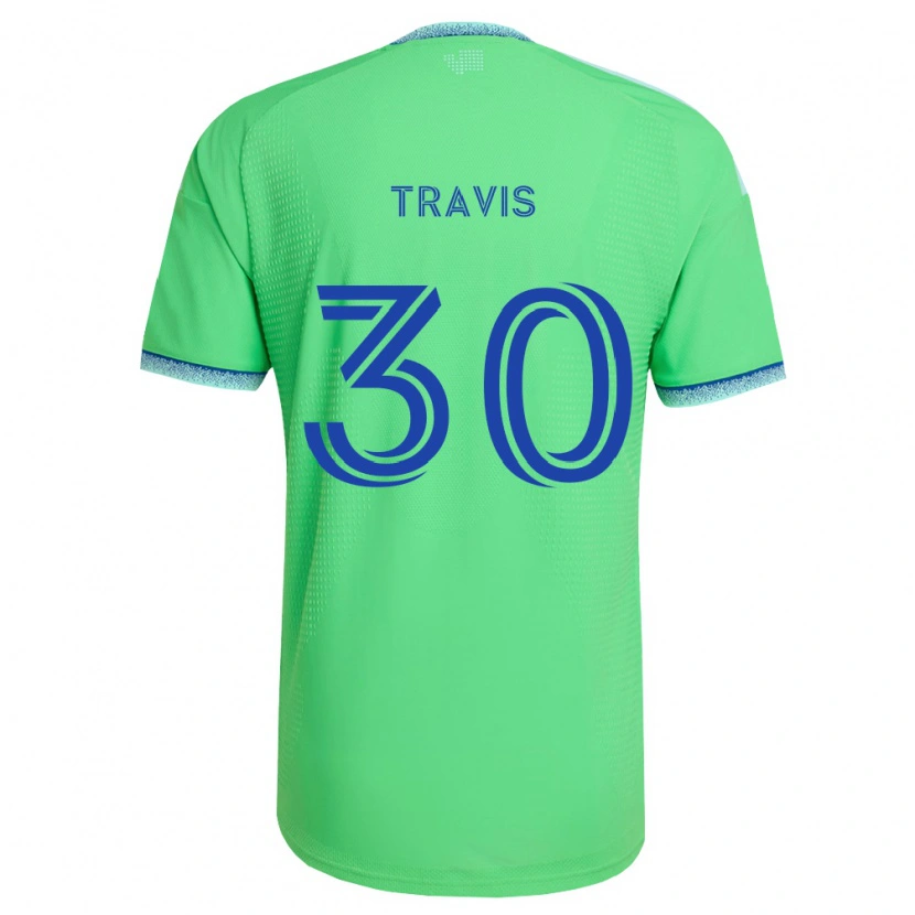 Danxen Dámské Riley Travis #30 Zelená Světle Modrá Domů Hráčské Dresy 2026/27 Dres