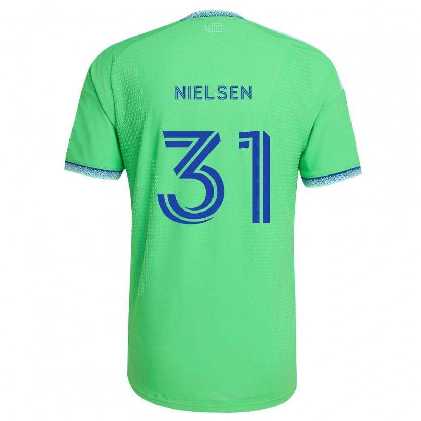 Danxen Dámské Madeline Nielsen #31 Zelená Světle Modrá Domů Hráčské Dresy 2026/27 Dres