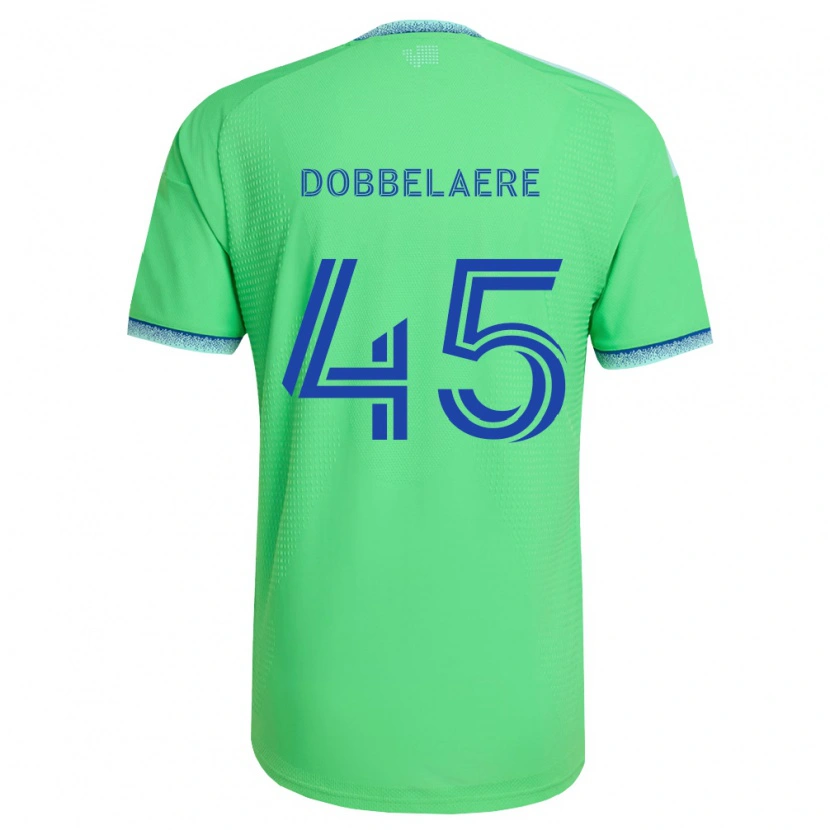 Danxen Dámské Ethan Dobbelaere #45 Zelená Světle Modrá Domů Hráčské Dresy 2026/27 Dres