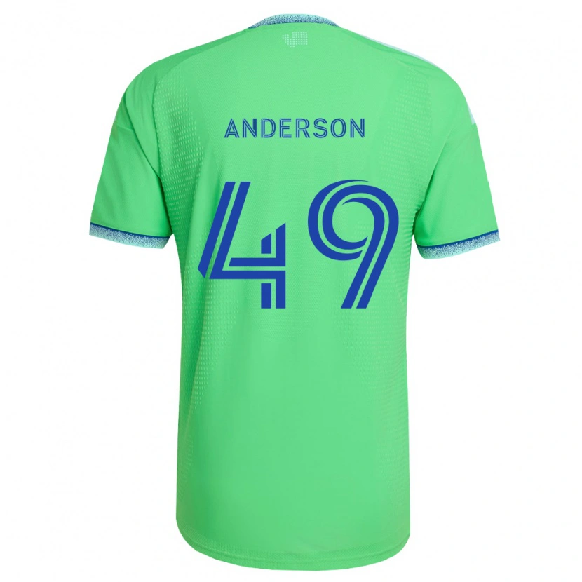 Danxen Dámské Hunter Anderson #49 Zelená Světle Modrá Domů Hráčské Dresy 2026/27 Dres