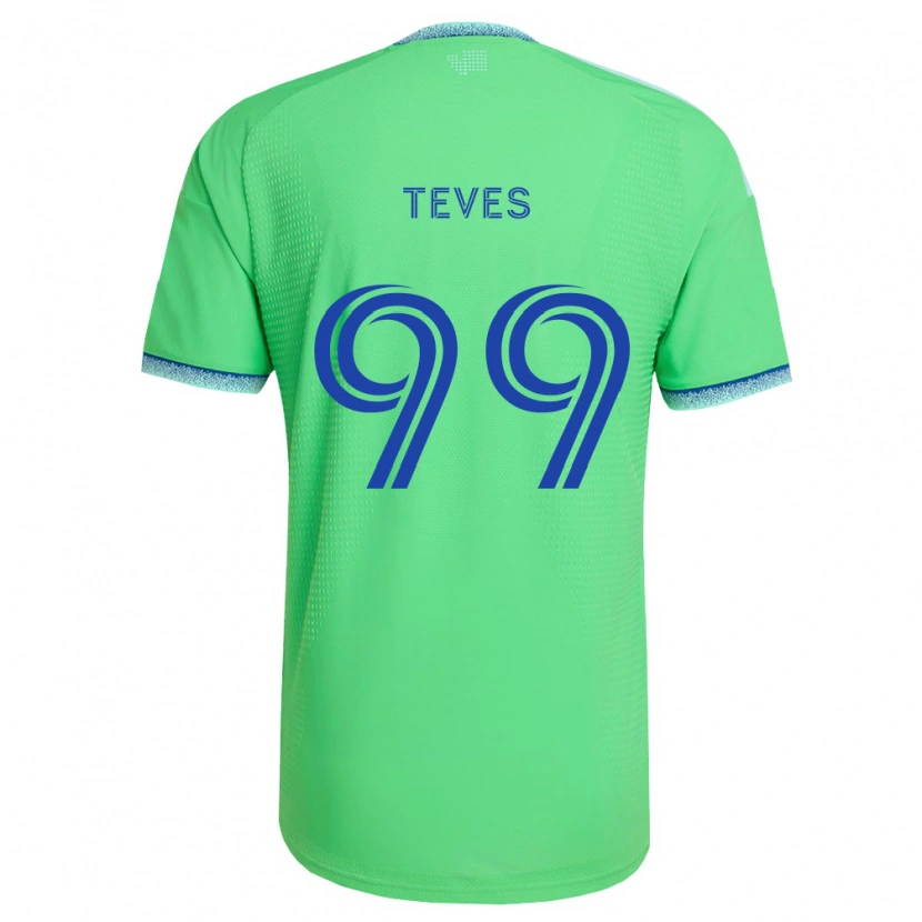 Danxen Dámské Dylan Teves #99 Zelená Světle Modrá Domů Hráčské Dresy 2026/27 Dres