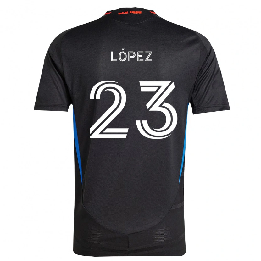 Danxen Dámské Hernán López #23 Modrá Bílá Černá Domů Hráčské Dresy 2026/27 Dres