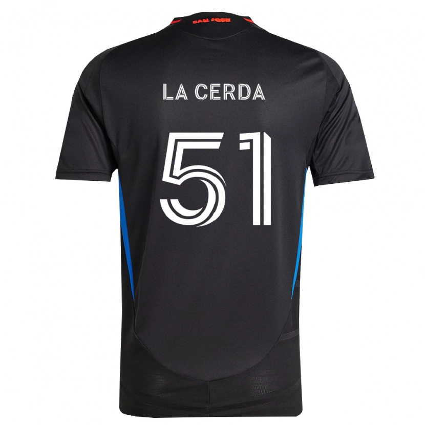 Danxen Dámské Eric De La Cerda #51 Modrá Bílá Černá Domů Hráčské Dresy 2026/27 Dres