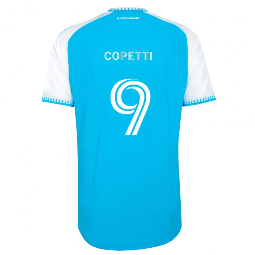 Danxen Dámské Enzo Copetti #9 Nebesky Modrá Bílá Černá Domů Hráčské Dresy 2026/27 Dres