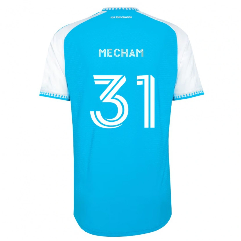 Danxen Dámské Jake Mecham #31 Nebesky Modrá Bílá Černá Domů Hráčské Dresy 2026/27 Dres