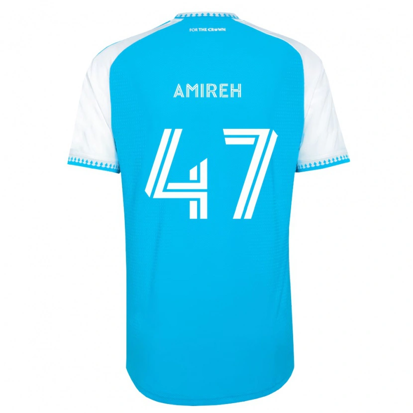 Danxen Dámské Adam Amireh #47 Nebesky Modrá Bílá Černá Domů Hráčské Dresy 2026/27 Dres