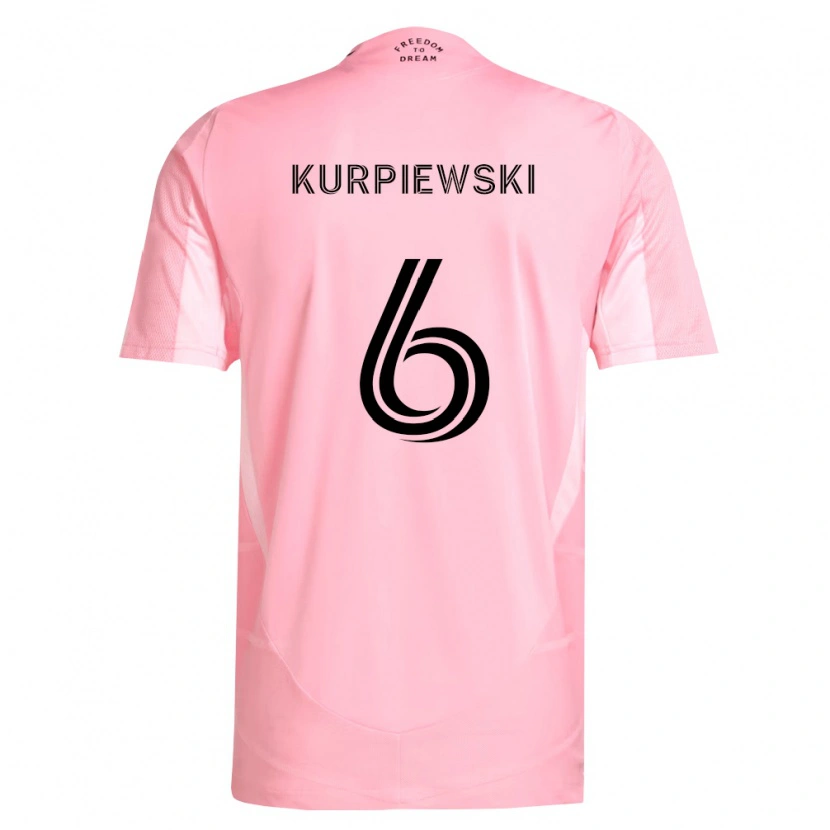 Danxen Dámské Ethan Kurpiewski #6 Růžová Černá Domů Hráčské Dresy 2026/27 Dres