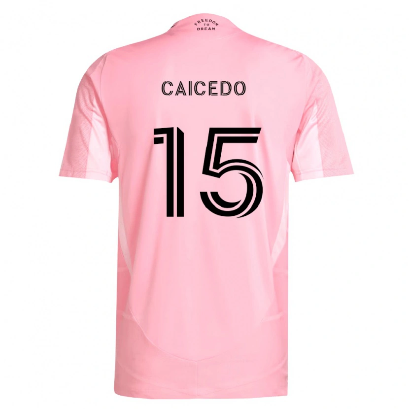 Danxen Dámské Fricio Caicedo #15 Růžová Černá Domů Hráčské Dresy 2026/27 Dres