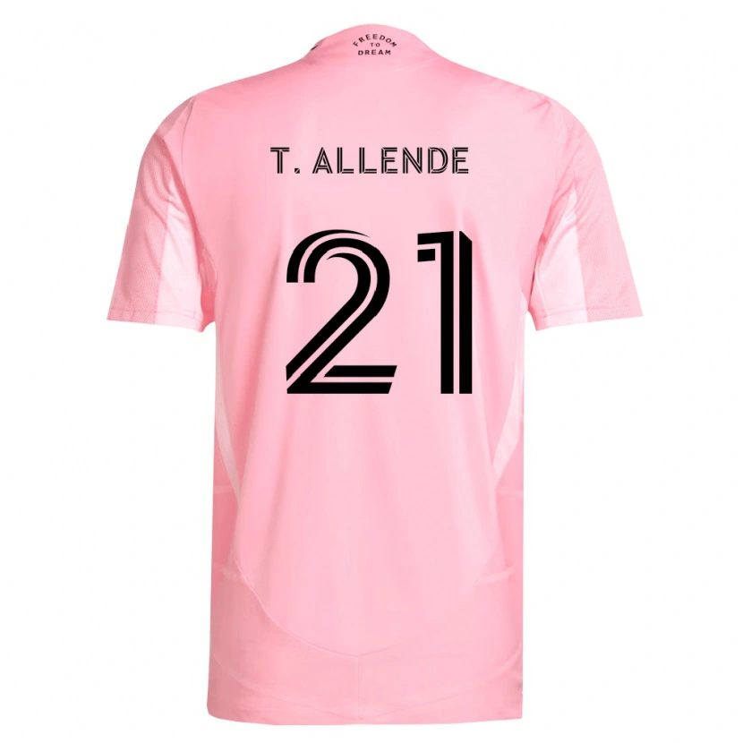Danxen Dámské Tadeo Allende #21 Růžová Černá Domů Hráčské Dresy 2026/27 Dres