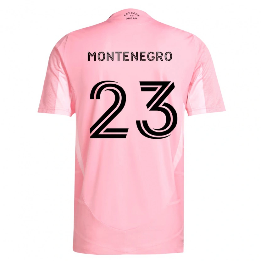 Danxen Dámské Ricardo Montenegro #23 Růžová Černá Domů Hráčské Dresy 2026/27 Dres