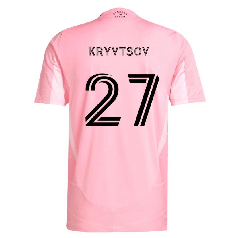 Danxen Dámské Sergiy Kryvtsov #27 Růžová Černá Domů Hráčské Dresy 2026/27 Dres