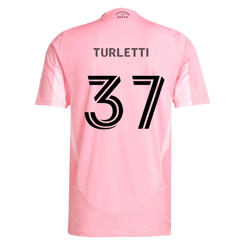 Danxen Dámské Mateo Turletti #37 Růžová Černá Domů Hráčské Dresy 2026/27 Dres