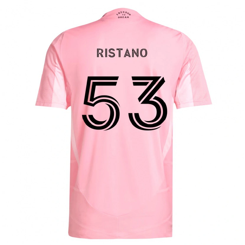 Danxen Dámské Alejo Ristano #53 Růžová Černá Domů Hráčské Dresy 2026/27 Dres