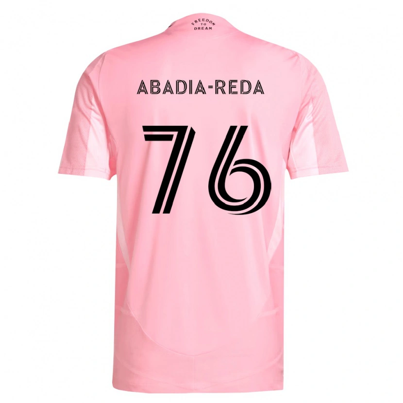 Danxen Dámské Ezequiel Abadia-Reda #76 Růžová Černá Domů Hráčské Dresy 2026/27 Dres