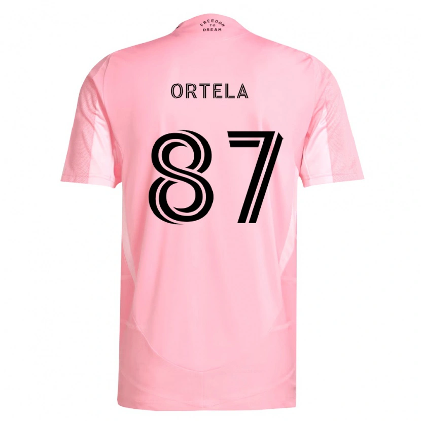 Danxen Dámské Jerremy Ortela #87 Růžová Černá Domů Hráčské Dresy 2026/27 Dres